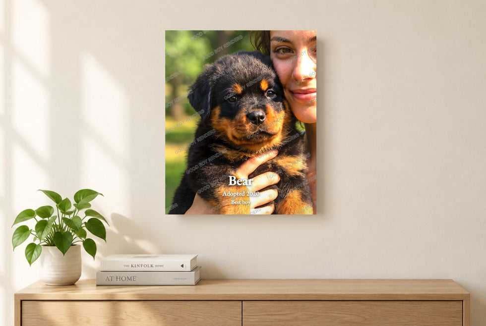 Acrylic pet portrait — Bear