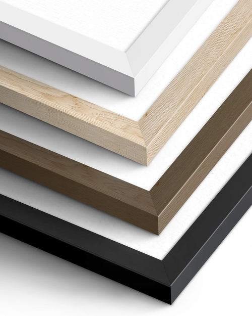 Framed print — solid wood frame corners